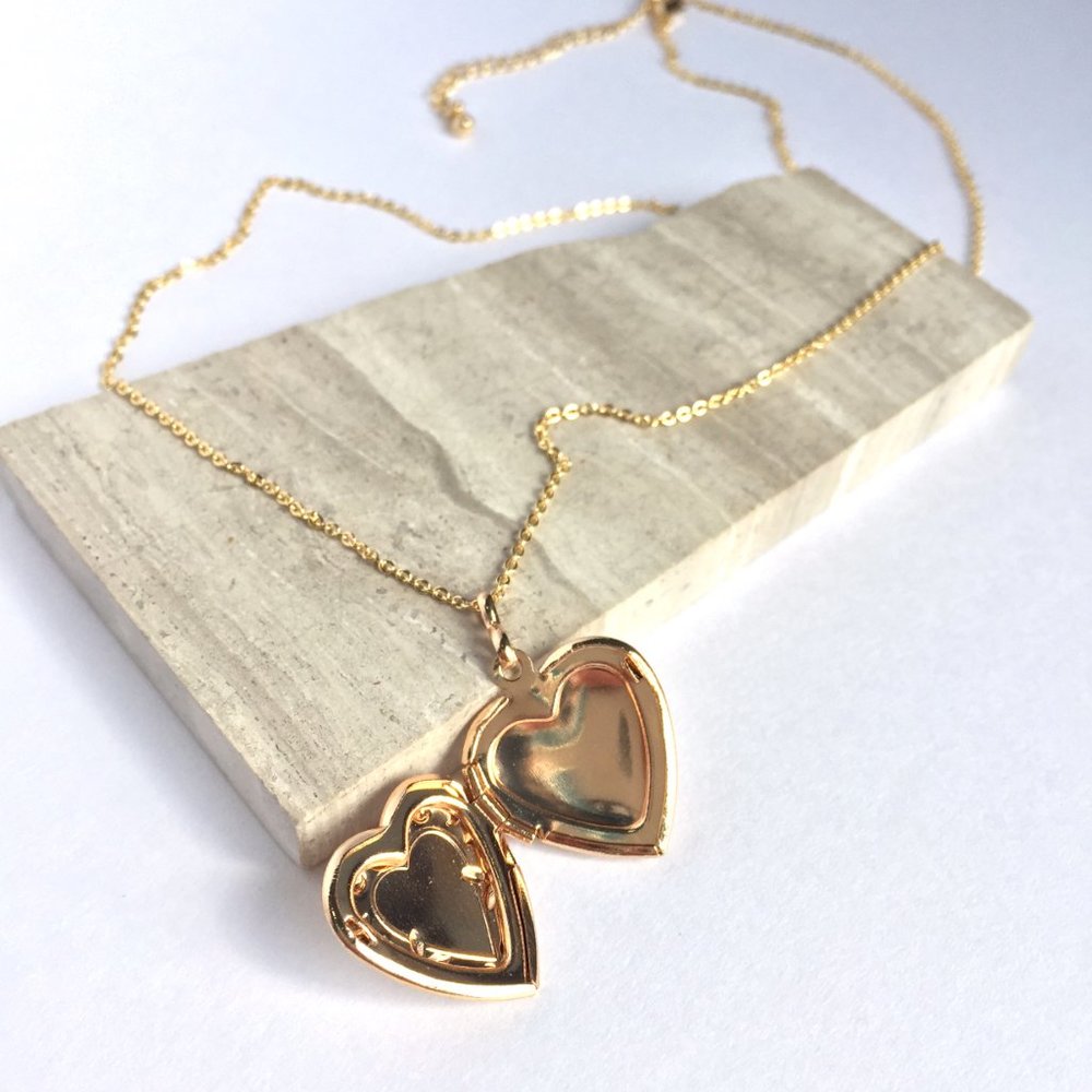 Heart Locket — Gold Necklace